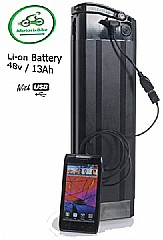 סוללה לאופניים חשמליים 48V 13Ah עם USB סוללה לאופניים חשמליים 48V 13Ah עם USB